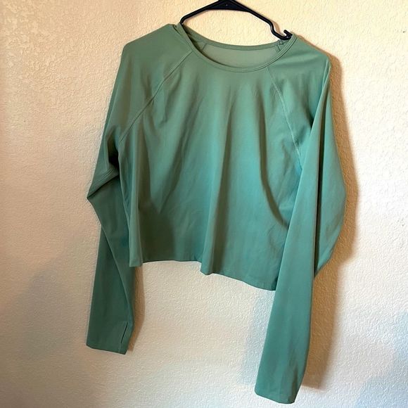 Old Navy Tops - Old navy power soft active crop top athletic shirt mesh long sleeve womens XL